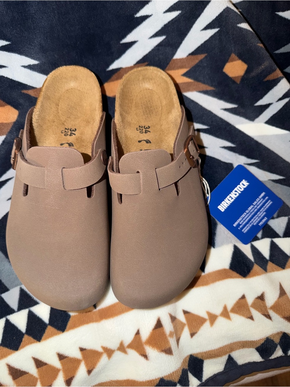 Birkenstock Boston Clogs in Dusty Taupe 34